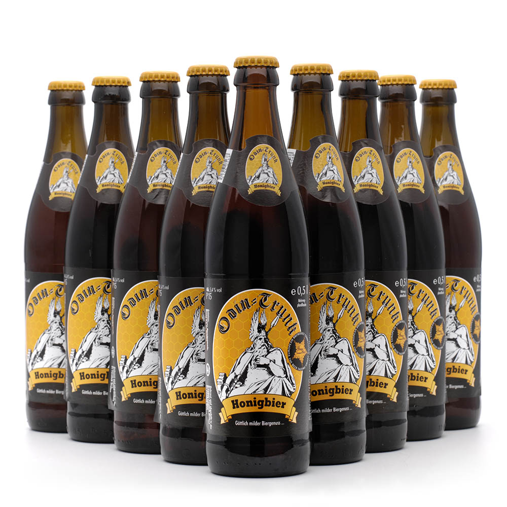 Odin - Trunk (Honigbier / 16 Flaschen à 0,5 l / 5,4 % vol.) inc.1.28€  MEHRWEG Pfand : : Lebensmittel & Getränke