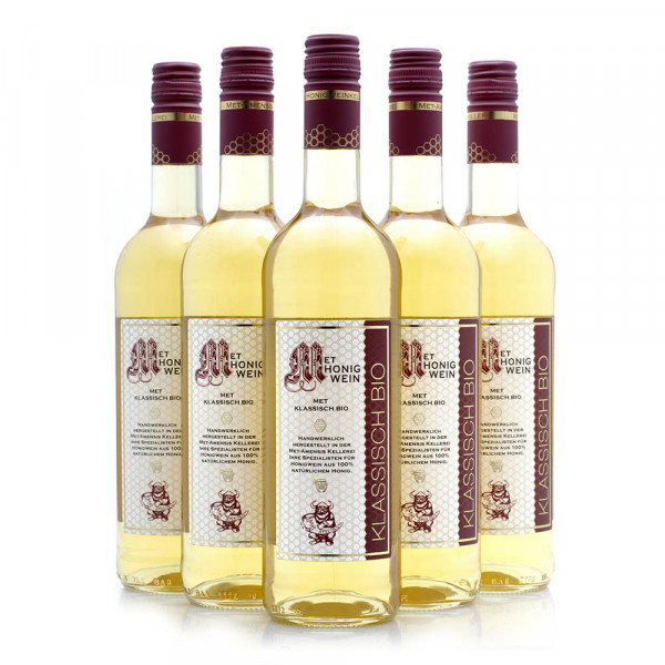 MET Amensis - BIO Met klassisch - lieblicher Honigwein - 6 Flaschen
