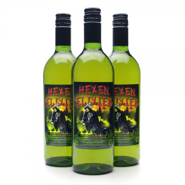 Met Hexenelixier - Honigwein mit Melone, Kiwi und Banane - 3 Flaschen Vorteilspaket
