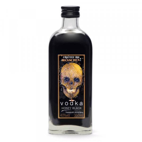 Vodka Honey Black - schwarzer Vodka mit Honig - 350 ml Flasche - 40 % Vol. alc.