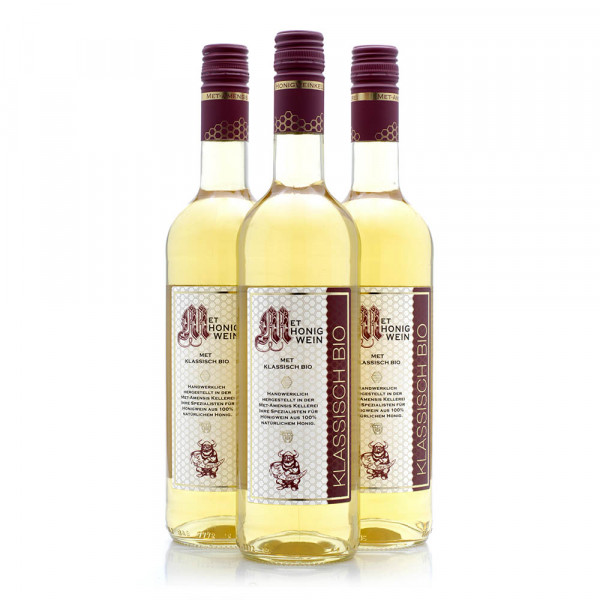 MET Amensis - BIO Met klassisch - lieblicher Honigwein - 3 Flaschen 
