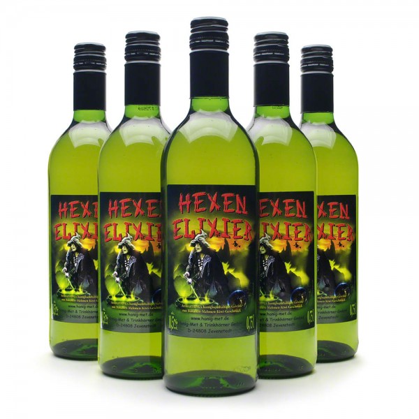 Met Hexenelixier - Honigwein mit Melone, Kiwi und Banane - 6 Flaschen Vorteilspaket