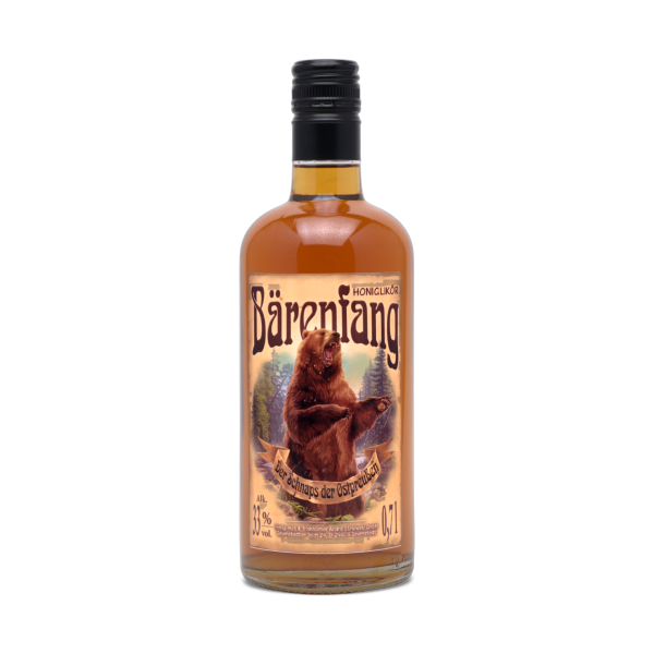 Bestmet Honiglikör Bärenfang – 0,7-Liter-Flasche, Frontansicht © BestMet