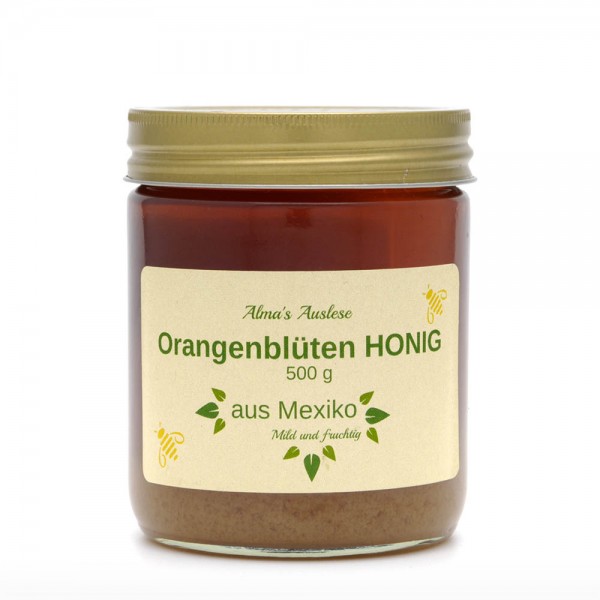 Honig - Orangenblütenhonig -- Fairtrade - 500g Glas