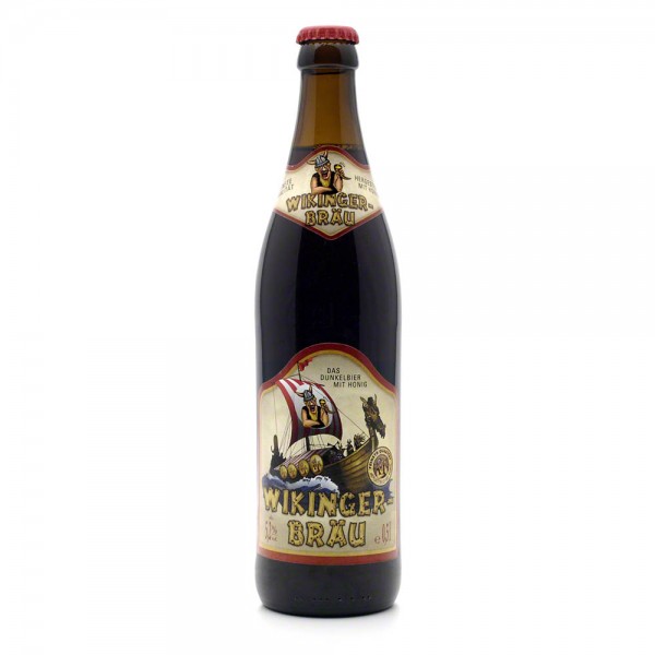 Wikinger-Bräu Honigbier - Dunkelbier mit 20% edlem Honigwein - 1 Flasche