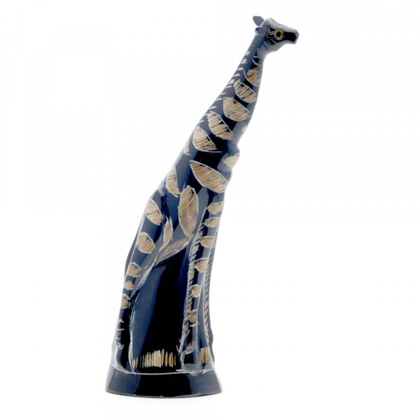 Hornfigur - Giraffe aus echtem Wasserbüffelhorn - 22 cm - Vorschau