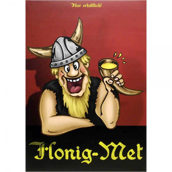 Plakat Honig-Met mit Wikinger, Poster A3