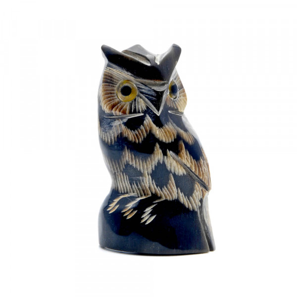 Waldohreule aus echtem Horn - Hornfigur - Vorschau