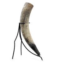 Trinkhorn, Met-Horn, Wikingerhorn aus echtem Rinderhorn, natur - 1,5 Liter, 1500 ml