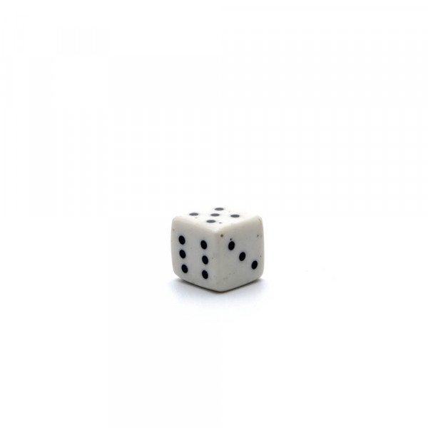 Würfel - echter Knochenwürfel - weiß, 10 mm
