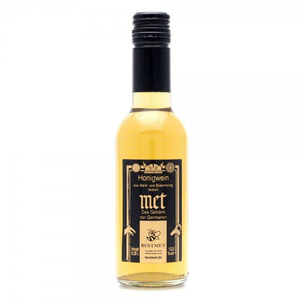 Met Wald & Blütenhonig - Honigwein lieblich - Piccolo - 12% Vol. alc - 0,25 Liter