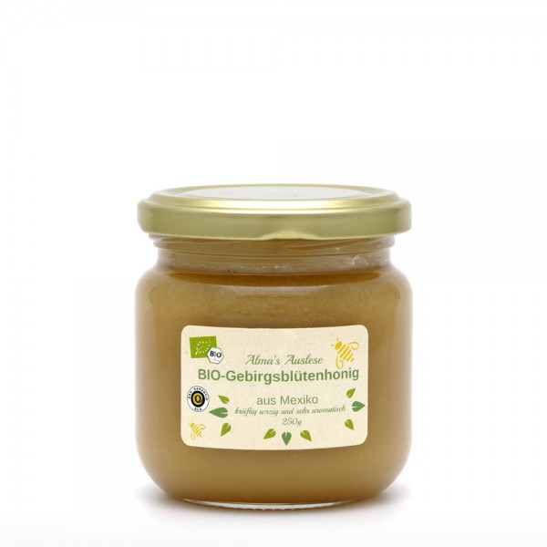 Honig - BIO Gebirgsblütenhonig - Fairtrade - 250 g Glas