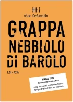 Grappa - Six Friends - Nebbiolo di Barolo