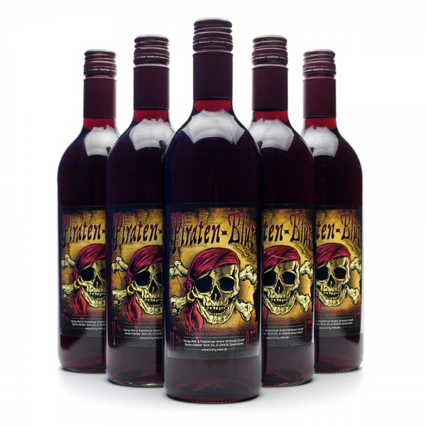 Met Piratenblut - Honigwein mit Johannisbeere - 6 Flaschen Vorteilspaket