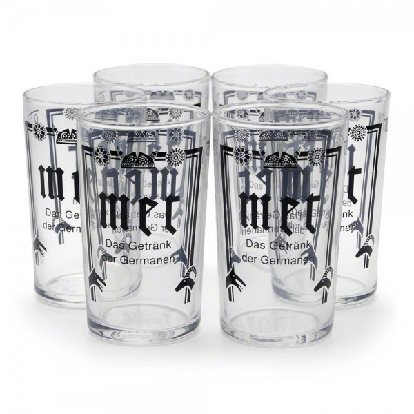 Metglas - Probierglas - Met - Das Getränk der Germanen - 100 ml - 6 Stück