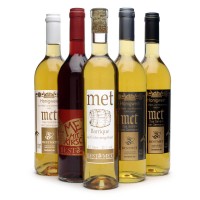 Met Probierset "Große Auslese" - Honigwein mit Naturkorken - 5 Flaschen