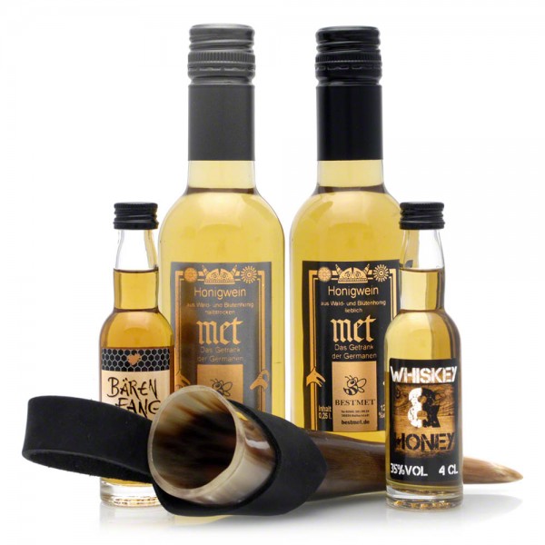 Met Geschenkset " Met & Spirits" - Honigwein und Liköre mit Methorn