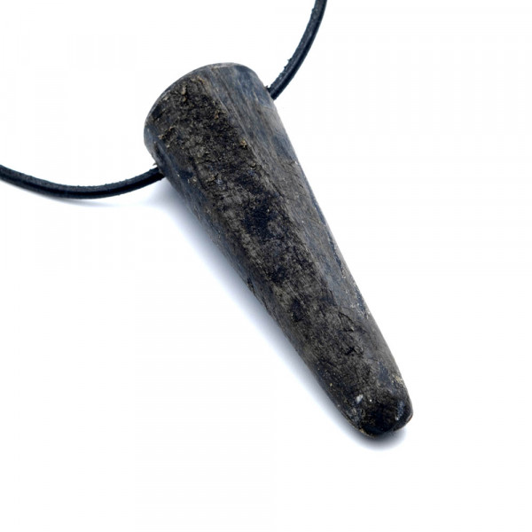 Anhänger - echte Hornspitze - natur. Lederband - 7 cm - Vorschau